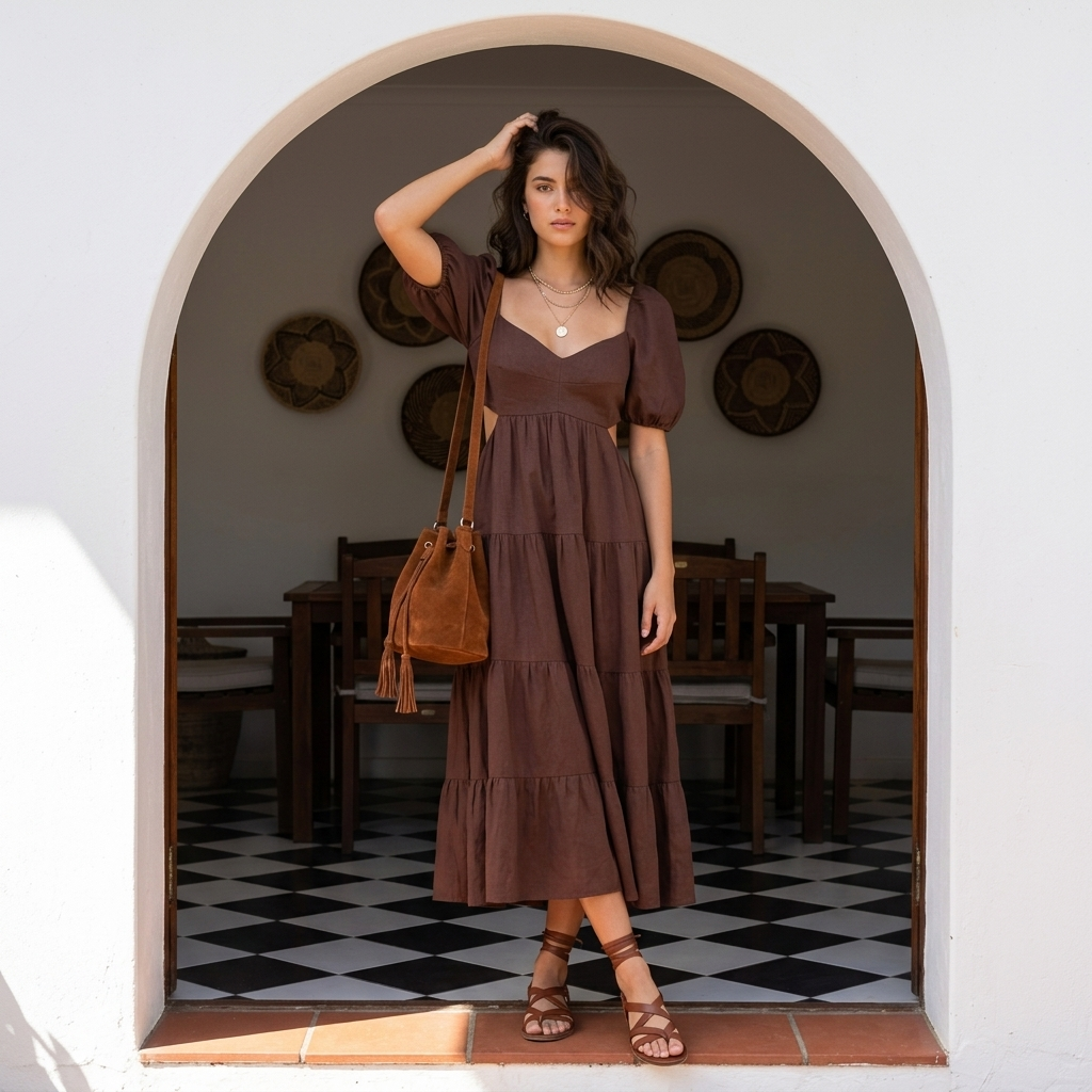 forever new linen dress Livvy Strappy Linen Midi Dress Mercia Floral