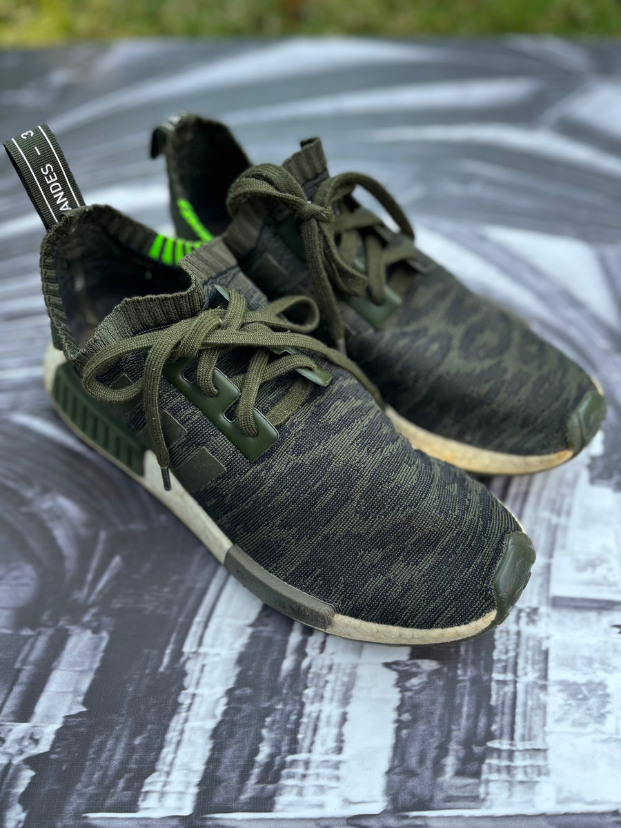 olive color sneakers