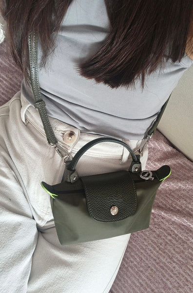 Longchamp LePliage Brand New Pouch Mini Bag (Olive Green)