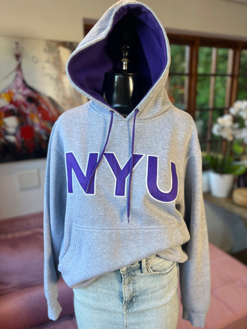 Official Licensed NYU Grey Hoodie - Size Medium
