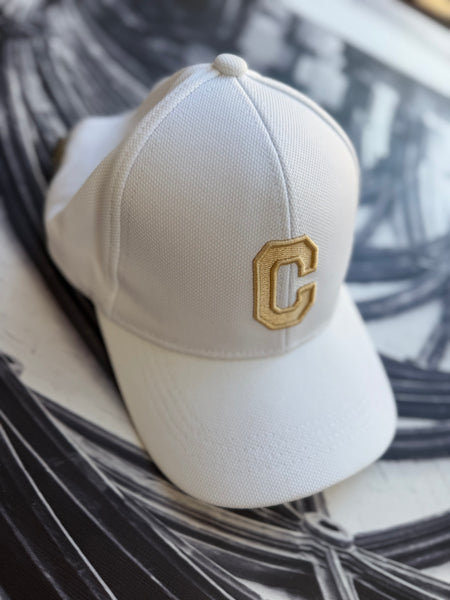 Ladies White Cap with front logo