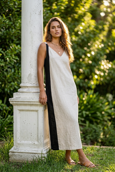 Brand New Ladies Dress with Side Line Detail - Size Medium