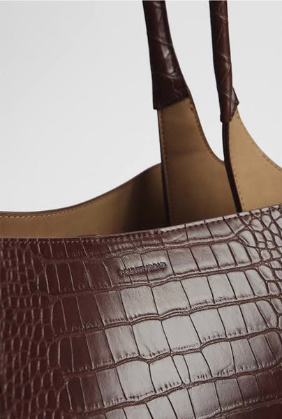 Country Road Brand New “Hi Low” Tote Chocolate Bag