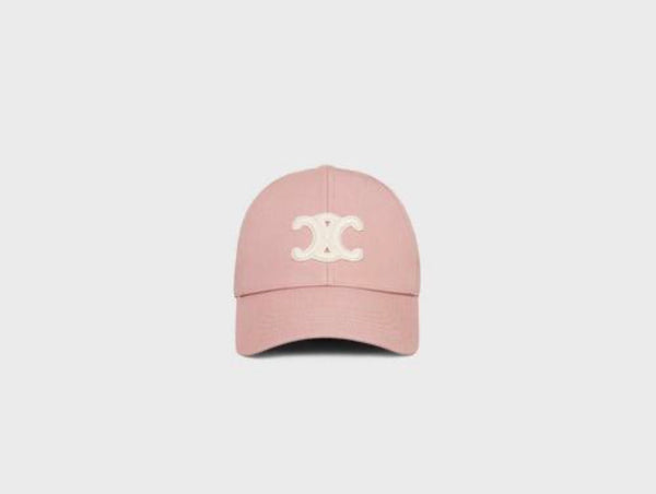 CELINE Triomphe Preowned Unisex Pink Baseball Cap with front LOGO (Retail R10300)