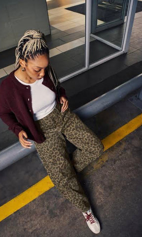 Brand New “Barrel High Rise” Leopard Print Jeans - Size 36