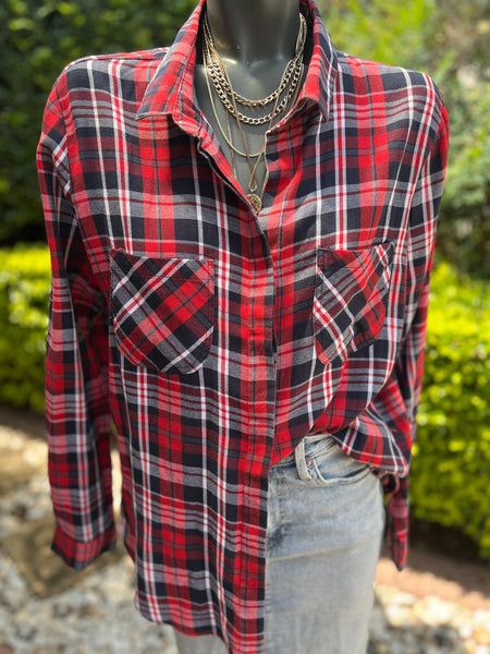Cotton On Red Check Shirt - Size Small