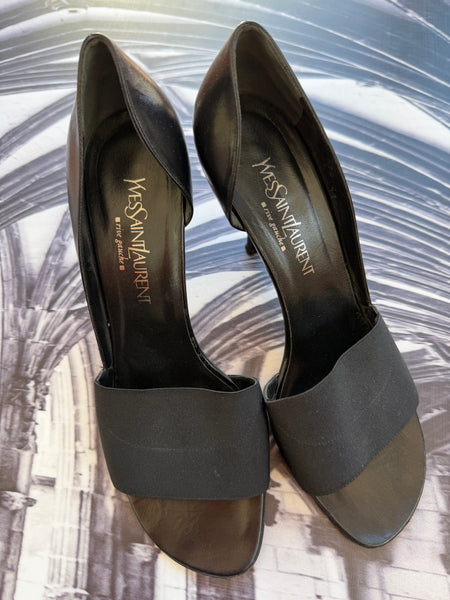 YveSaintLaurent Original Black Elegant Heels - Size 8/41
