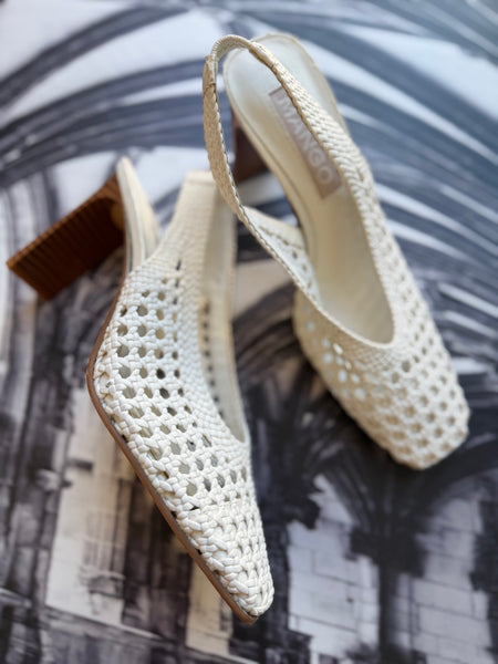 MANGO Brand New White Heels - Size 4