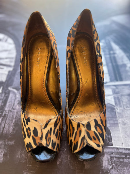 Nine West Leopard Print Stilettos - Size 7.5