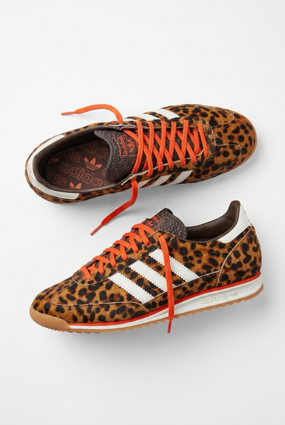 Adidas Leopard Print Sneakers - Size UK7