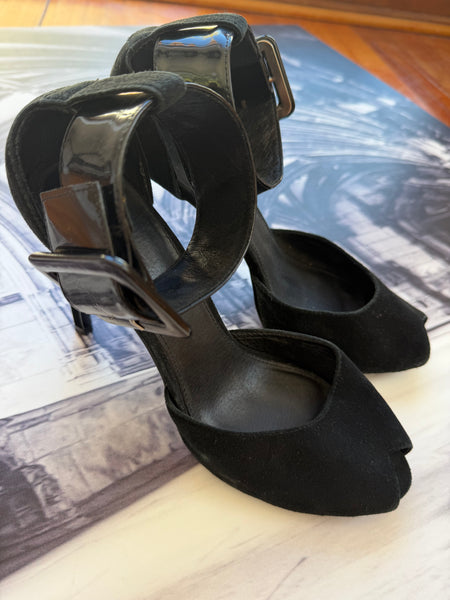 Witchery Genuine Suede PeepToe Heels - Size 41