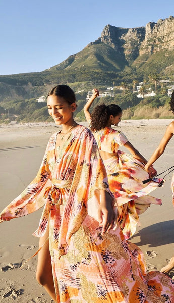 BeachCult Brand New Bold Printed Wrap Dress - Size Large (Retail R2900)