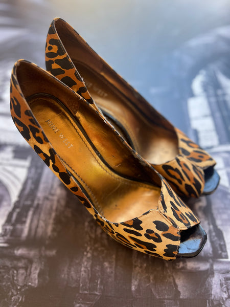 Nine West Leopard Print Stilettos - Size 7.5