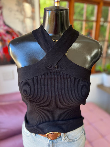 MANGO Brand New Cross Top - Size Medium