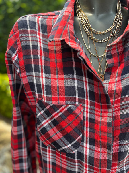 Cotton On Red Check Shirt - Size Small