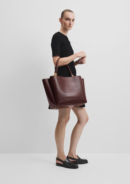 Country Road Brand New “Hi Low” Tote Chocolate Bag