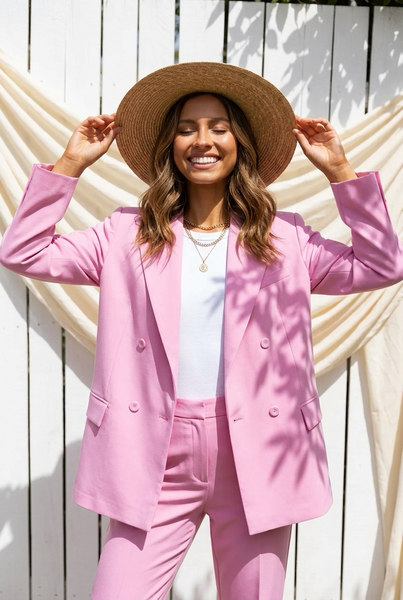 MANGO Brand New Pink Blazer - Size Large