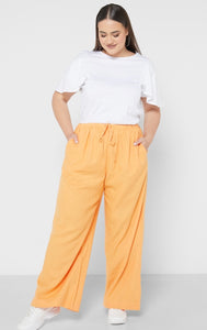 Cotton On Brand New Orange Linen Wide Leg Pants - Size 16
