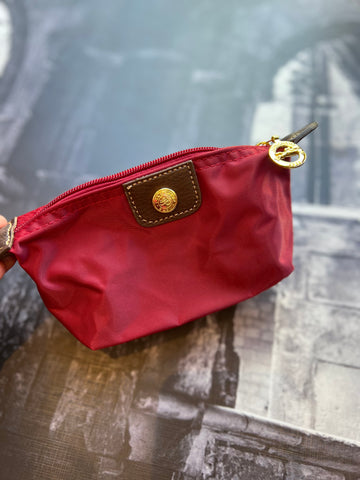 Longchamp Le Pliage Brand New Medium Make Up Bag - Deep Red