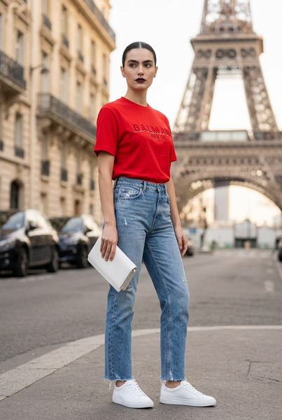 Balmain Paris Brand New Logo T-shirt - Size Large