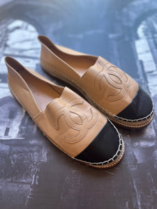 Chanel Black&Nude Espadrilles - Size 6