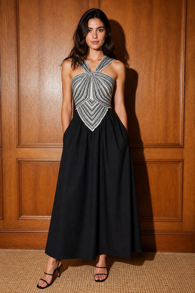 Brand New Cocktail dress with front detail - Size Small