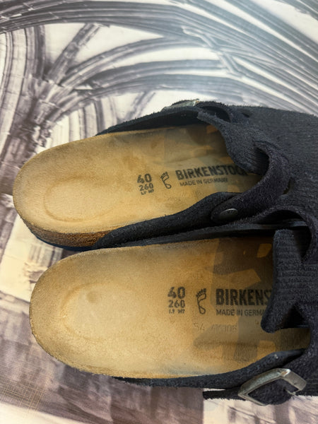 Birkenstock (ORIGINAL) Navy “Cordoroy” Clogs - Size 40