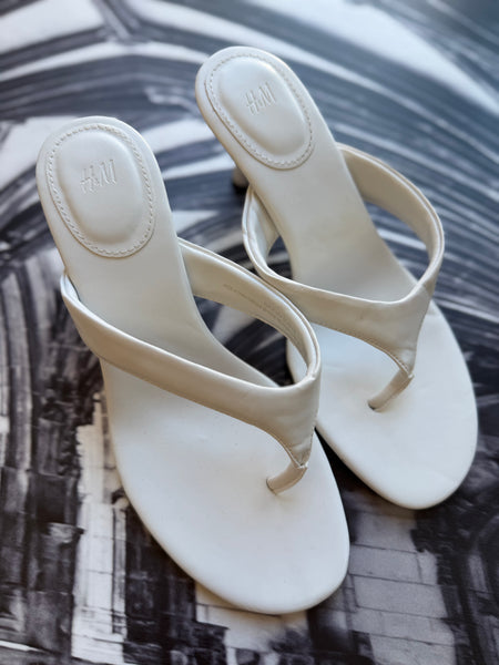 H&M Brand New White Sandals - Size 4