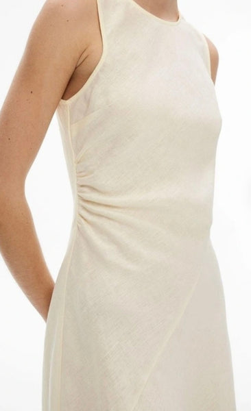 Witchery Brand New Linen Dress in Lemon - Size 10