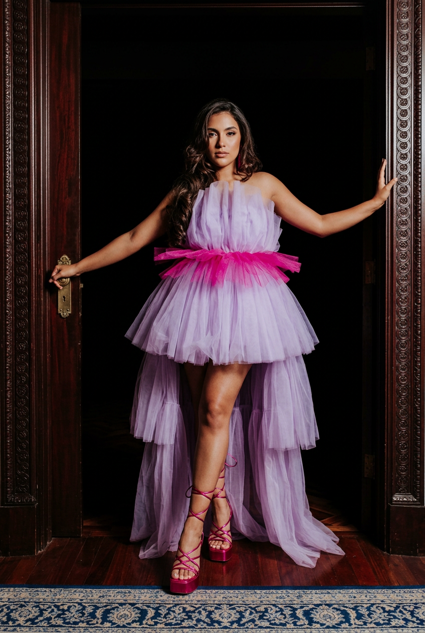 long pink dress near me Rachel Allan 70750 Glitter Fitted Formal Prom womens smart casual dresses The mermaid skirt flows Men 2pc lovry country Size:27-29
