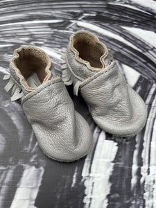 Genuine Leather Newborn Grey Shoes