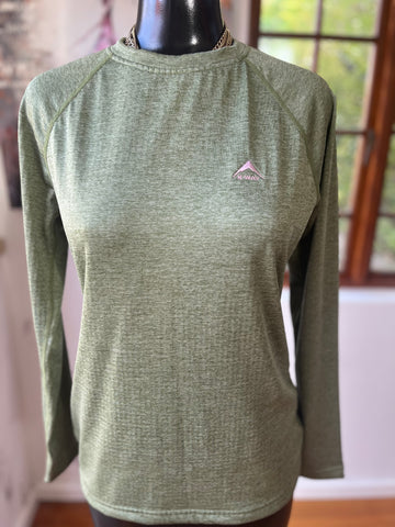 KWAY Brand New Green Fleece Long Sleeve Top - Size Medium (still has tags attached)