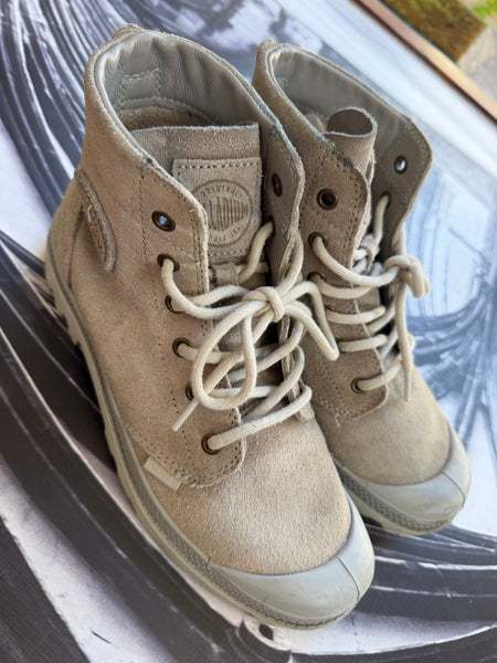 PALLADIUM Grey Genuine Suede Boots - Size UK6