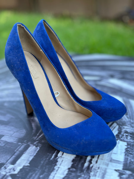 Zara Royal Blue Heels - Size 7