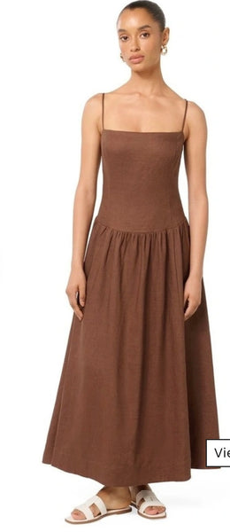 Forever New Brand New LINEN “dropped waist” Dress - Size 10