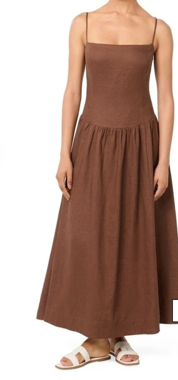 Forever New Brand New LINEN “dropped waist” Dress - Size 10