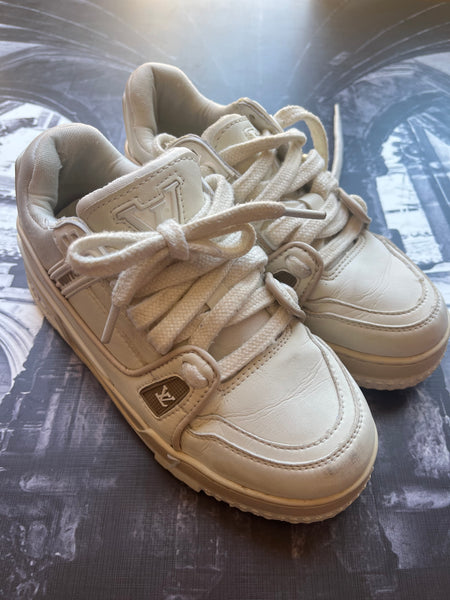 LV Cream Sneakers - Size 4