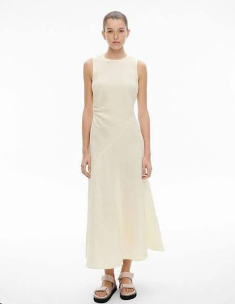 Witchery Brand New Linen Dress in Lemon - Size 10