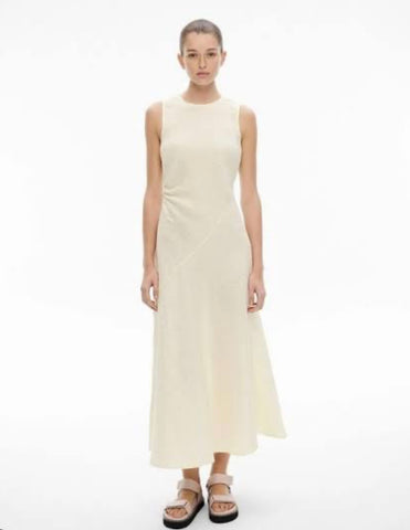 Witchery Brand New Linen Dress in Lemon - Size 10
