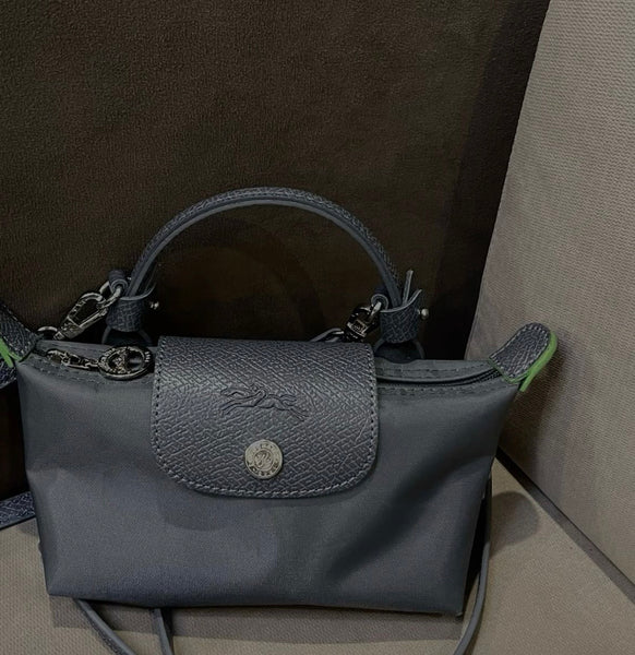 Longchamp LePliage Brand New Pouch Mini Bag (Dark Grey)
