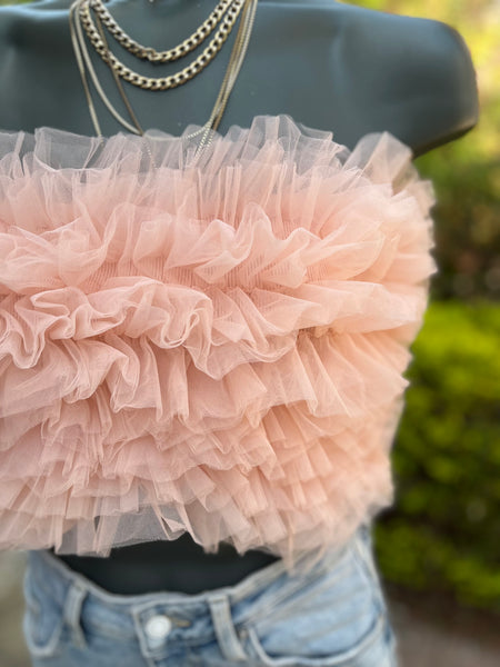 Zara Brand New Blush Crop Top - Size Large