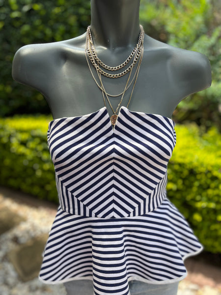 Forever New Striped BoobTube Top - Size 10