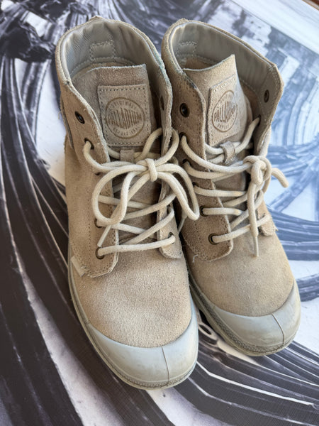 PALLADIUM Grey Genuine Suede Boots - Size UK6