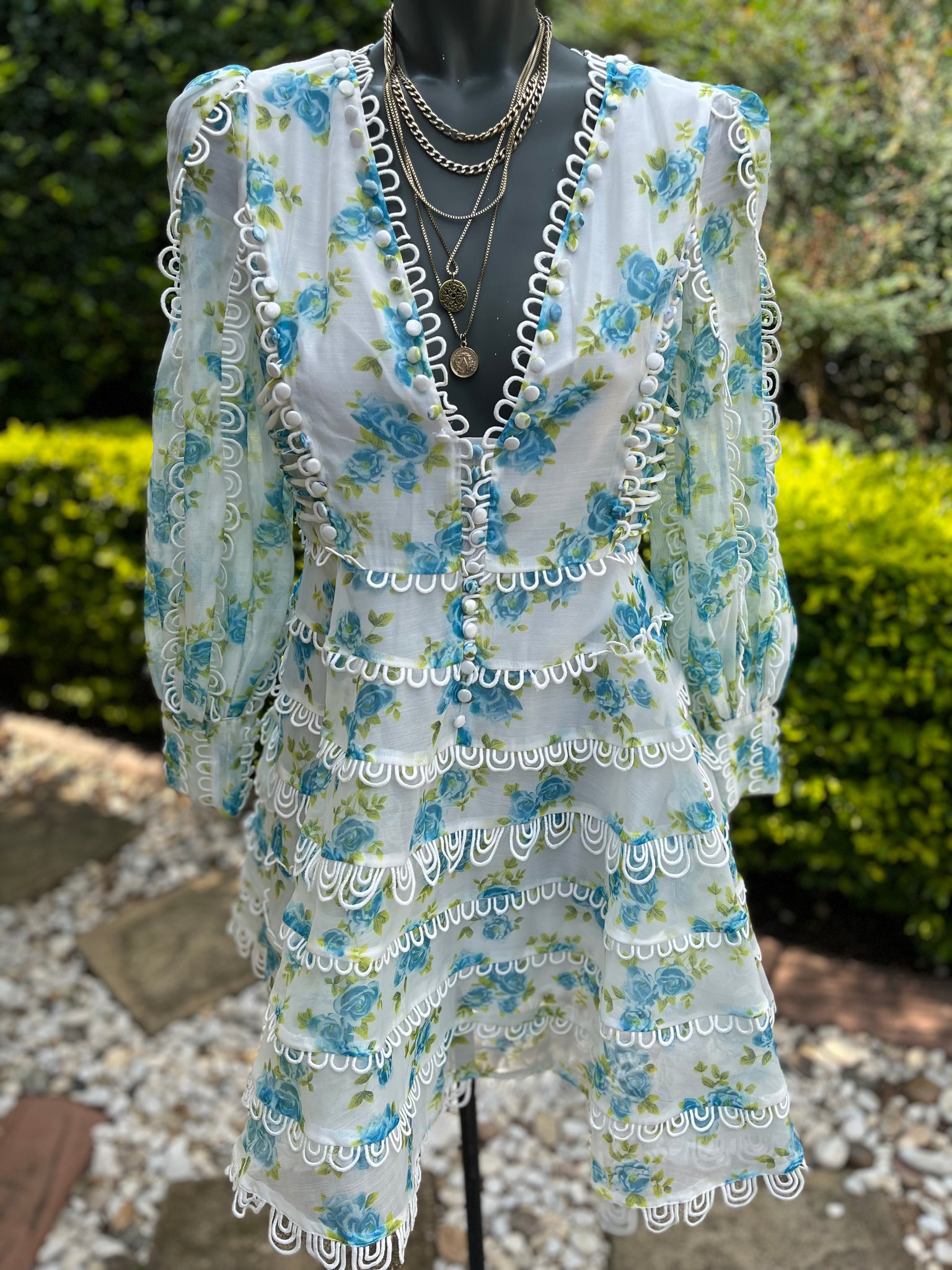 Brand New Lace Detail Cocktail Dress - Size M/L