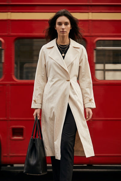 Brand New Cream Trench Coat - Size 12