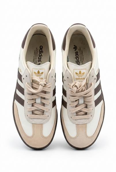 Adidas Samba Ladies Sneakers Beige&Brown - Size 5