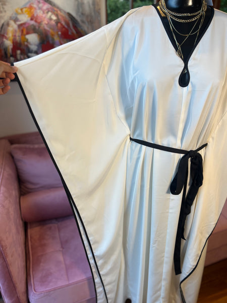 H&M Brand New Cream Kaftan Style Maxi Dress (tag still attached) Size M/L