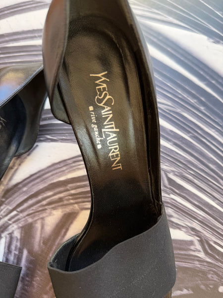 YveSaintLaurent Original Black Elegant Heels - Size 8/41