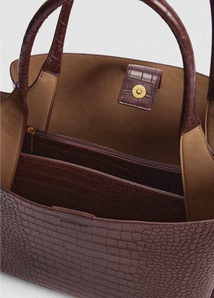 Country Road Brand New “Hi Low” Tote Chocolate Bag