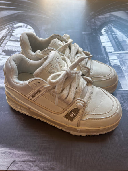 LV Cream Sneakers - Size 4